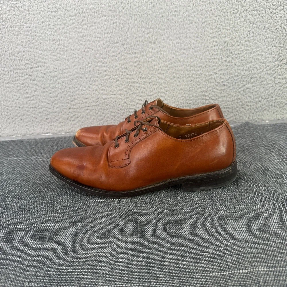 Allen Edmonds Canton Derby Shoes Mens 9 D Cognac Brown Leather USA 4344 3815